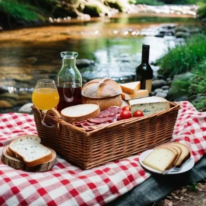 Cesta de Picnic Gourmet Campestre para Llevar a la Cascada